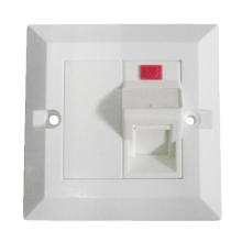 Single Port Beveled Type Network UTP Cat5e CAT6 Wall Faceplate